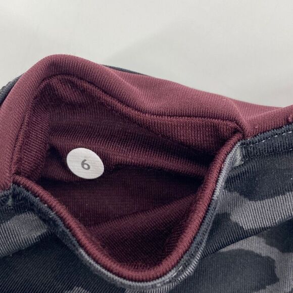 Lululemon Kris Cross Crop Legging  Full-On‎ Luxtreme Bordeaux Drama Black Size 6 - Picture 12 of 12